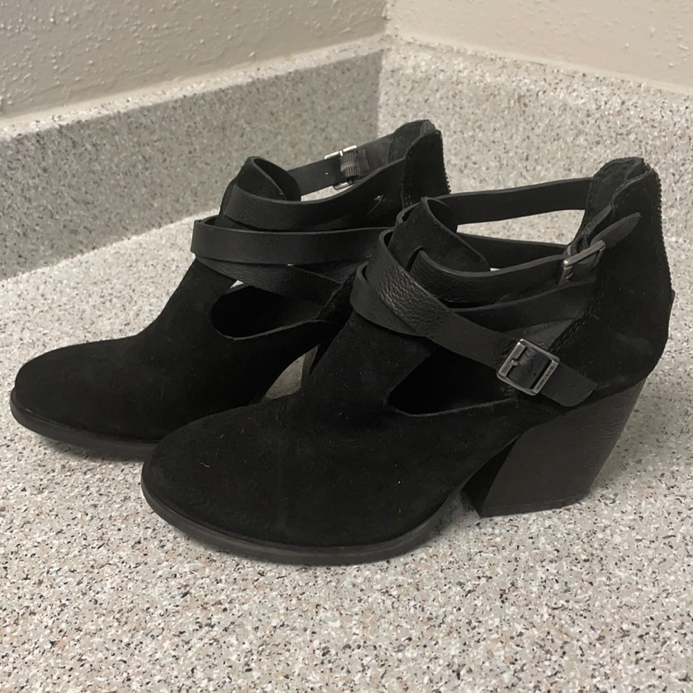 Kork Ease Black Suede Booties